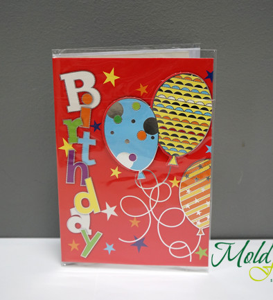 Birthday Card with Envelope, "Happy Birthday" Design, 26 photo 394x433
